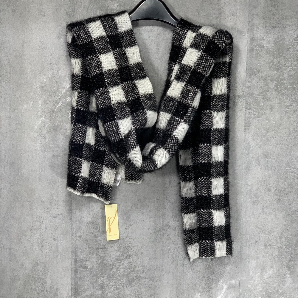 Collection XIIX Metallic Tinsel Buffalo Check Blac